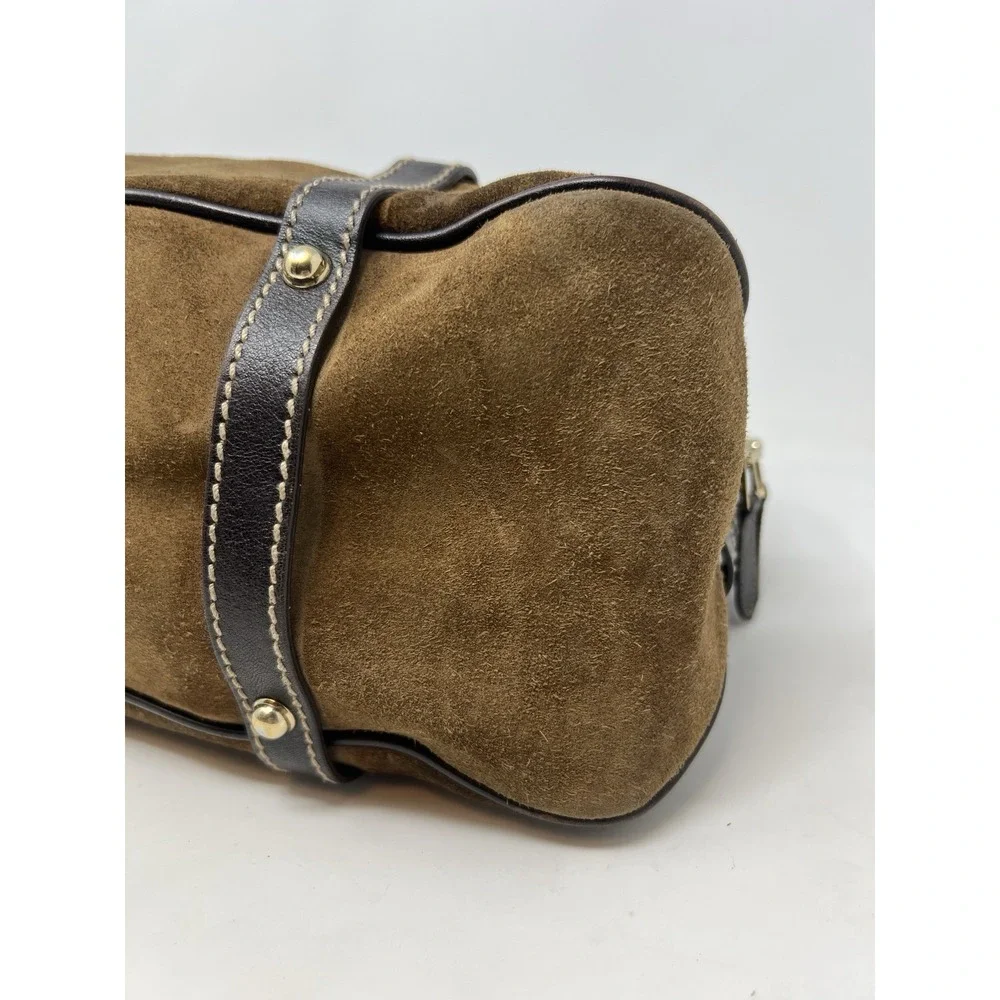 GUCCI Suede Interlocking G Royal Satchel Rare - Picture 12 of 16